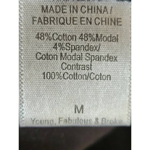 Young Fabulous & Broke Halsey Cargo Joggers Size Med Black Modal Elastic Waist - Picture 11 of 11